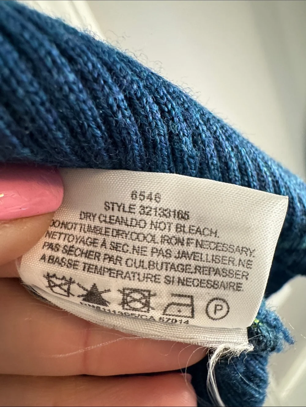 Tory Burch Blue Patterned Women's Sweater - Crew Neck